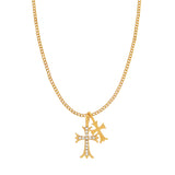 VALERIA CROSS NECKLACE GOLD
