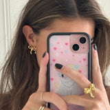 VIOLET RIBBON STUDS