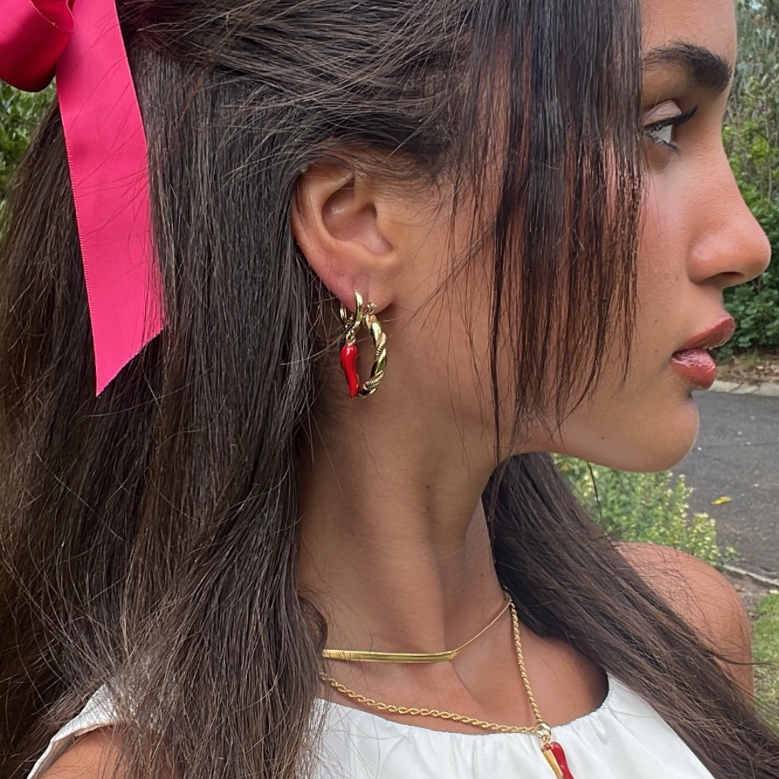 CORNICELLO EARRINGS GOLD - Aglaea Jewellery
