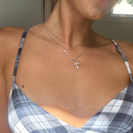 VALENTINA CROSS NECKLACE SILVER - Aglaea Jewellery