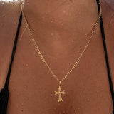 VALERIA CROSS NECKLACE GOLD