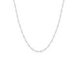 PAPERCLIP NECKLACE SILVER