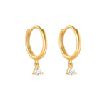 CRYSTAL TATI HOOPS GOLD - Aglaea Jewellery