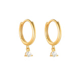 CRYSTAL TATI HOOPS GOLD - Aglaea Jewellery