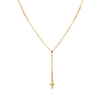 CROSS DROP NECKLACE GOLD - Aglaea Jewellery