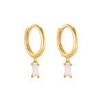 CRYSTAL MIA HUGGIES GOLD - Aglaea Jewellery