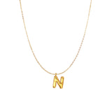 PUFFY INITIAL NECKLACE