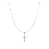 VALENTINA CROSS NECKLACE SILVER - Aglaea Jewellery