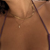 MINI SNAKE INITIAL NECKLACE