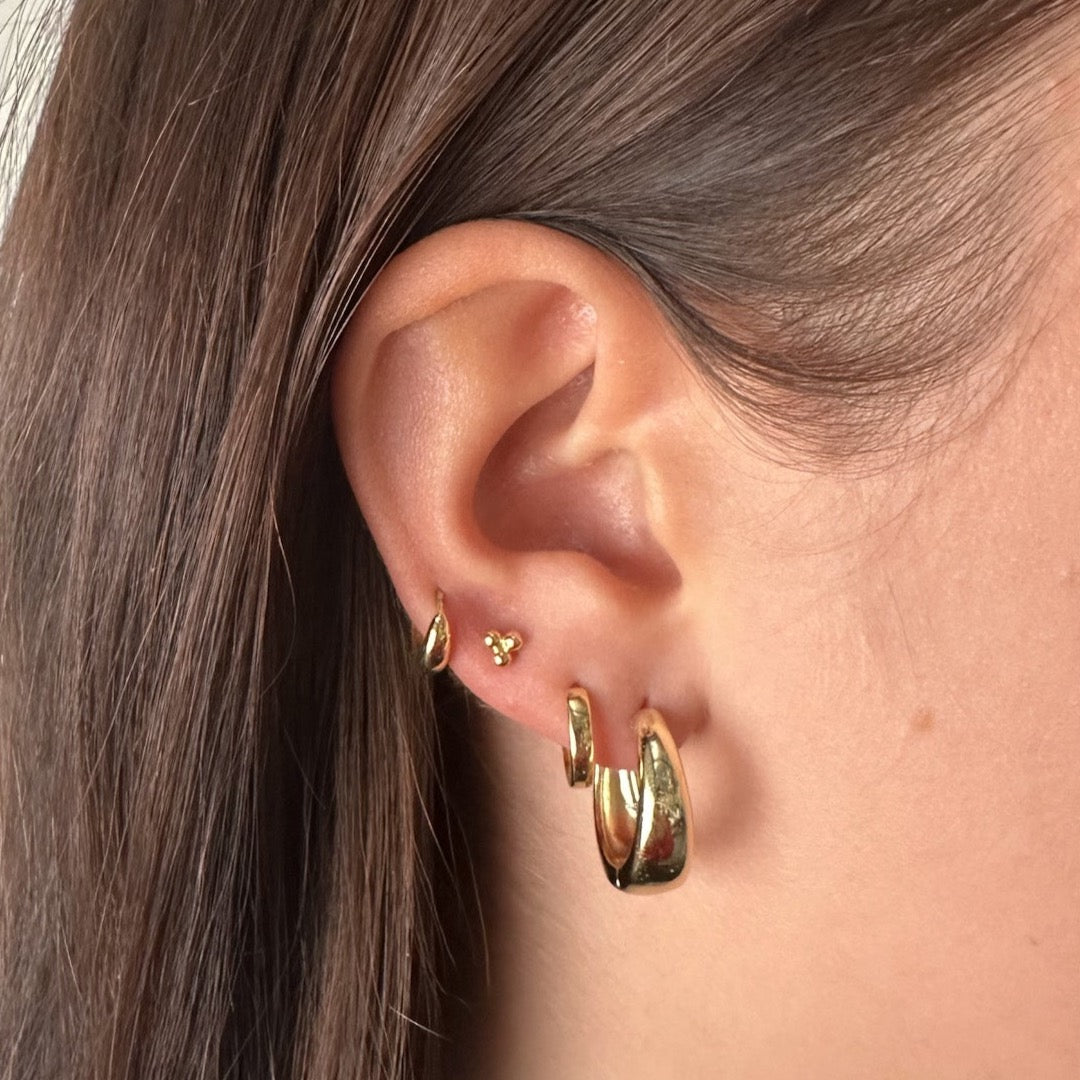 NATALIE HOOPS GOLD - Aglaea Jewellery