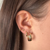 NATALIE HOOPS GOLD - Aglaea Jewellery