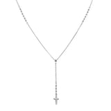 CROSS DROP NECKLACE SILVER - Aglaea Jewellery
