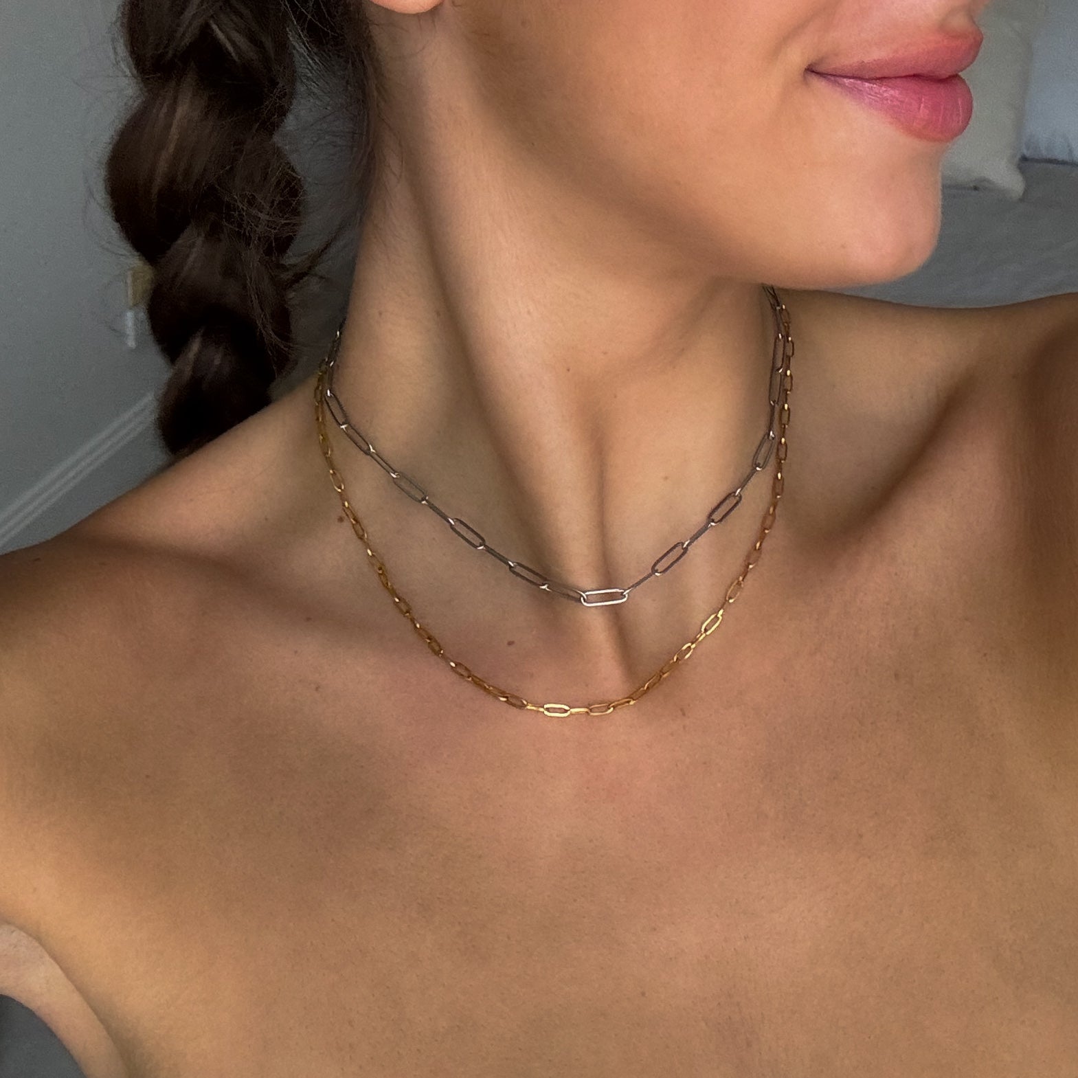 PAPERCLIP NECKLACE SILVER