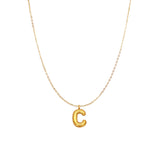 PUFFY INITIAL NECKLACE