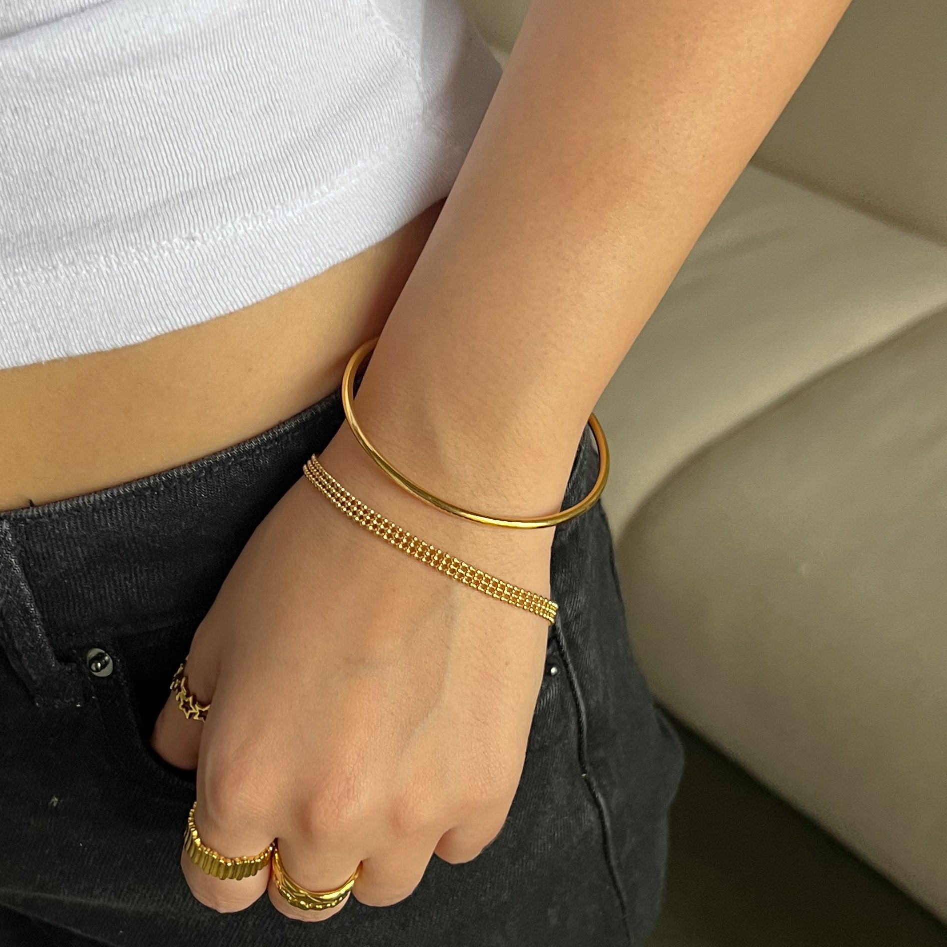 OLIVIA CUFF BRACELET GOLD