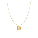 PUFFY INITIAL NECKLACE