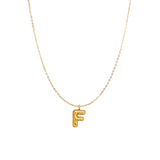 PUFFY INITIAL NECKLACE