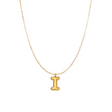 PUFFY INITIAL NECKLACE