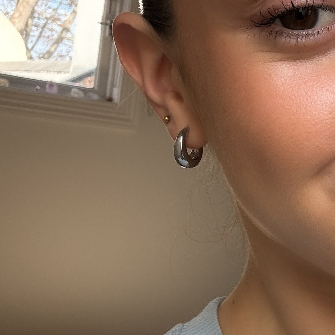 NATALIE HOOPS SILVER