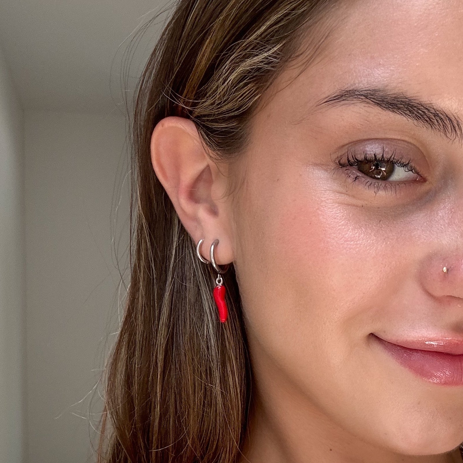 CORNICELLO EARRINGS SILVER