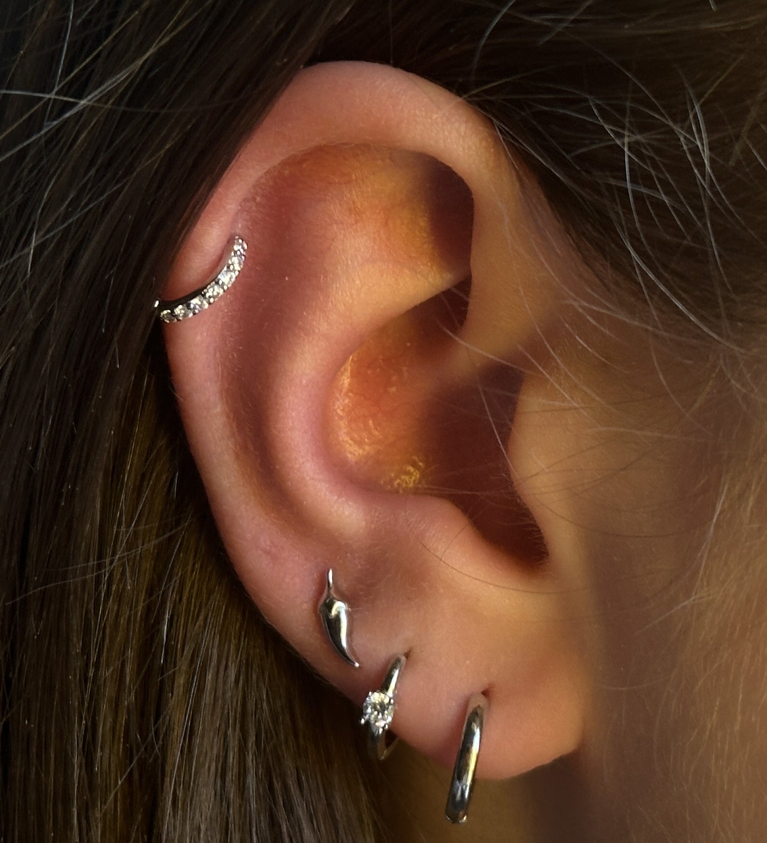 CORNICELLO STUDS SILVER