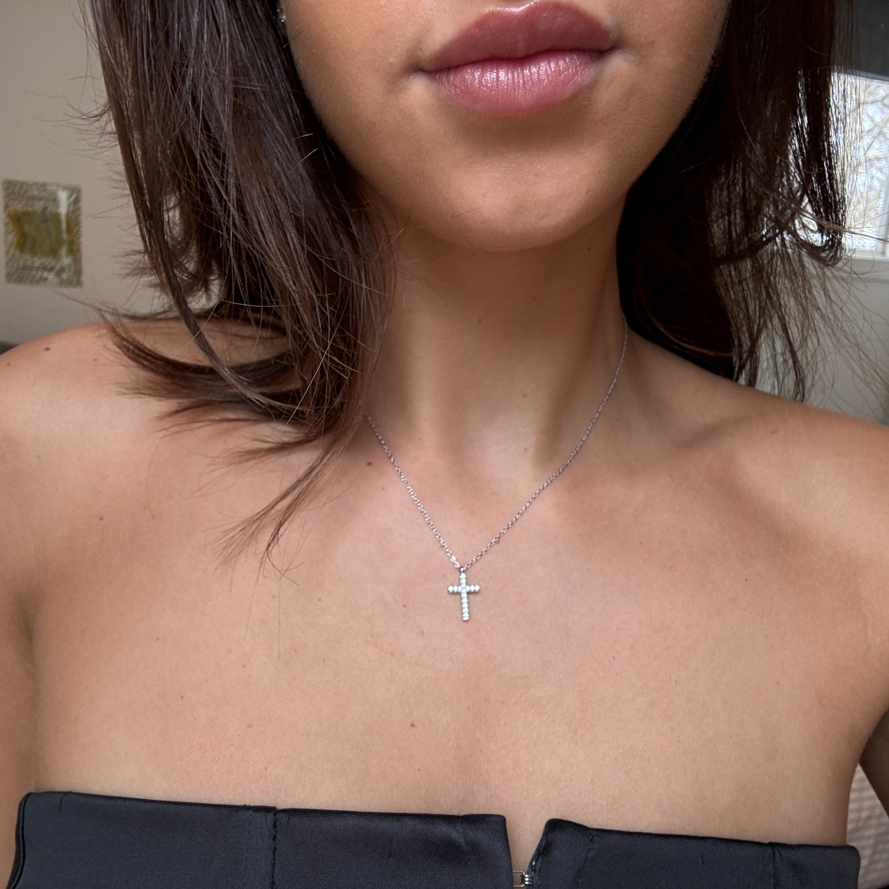 PALOMA CROSS NECKLACE SILVER
