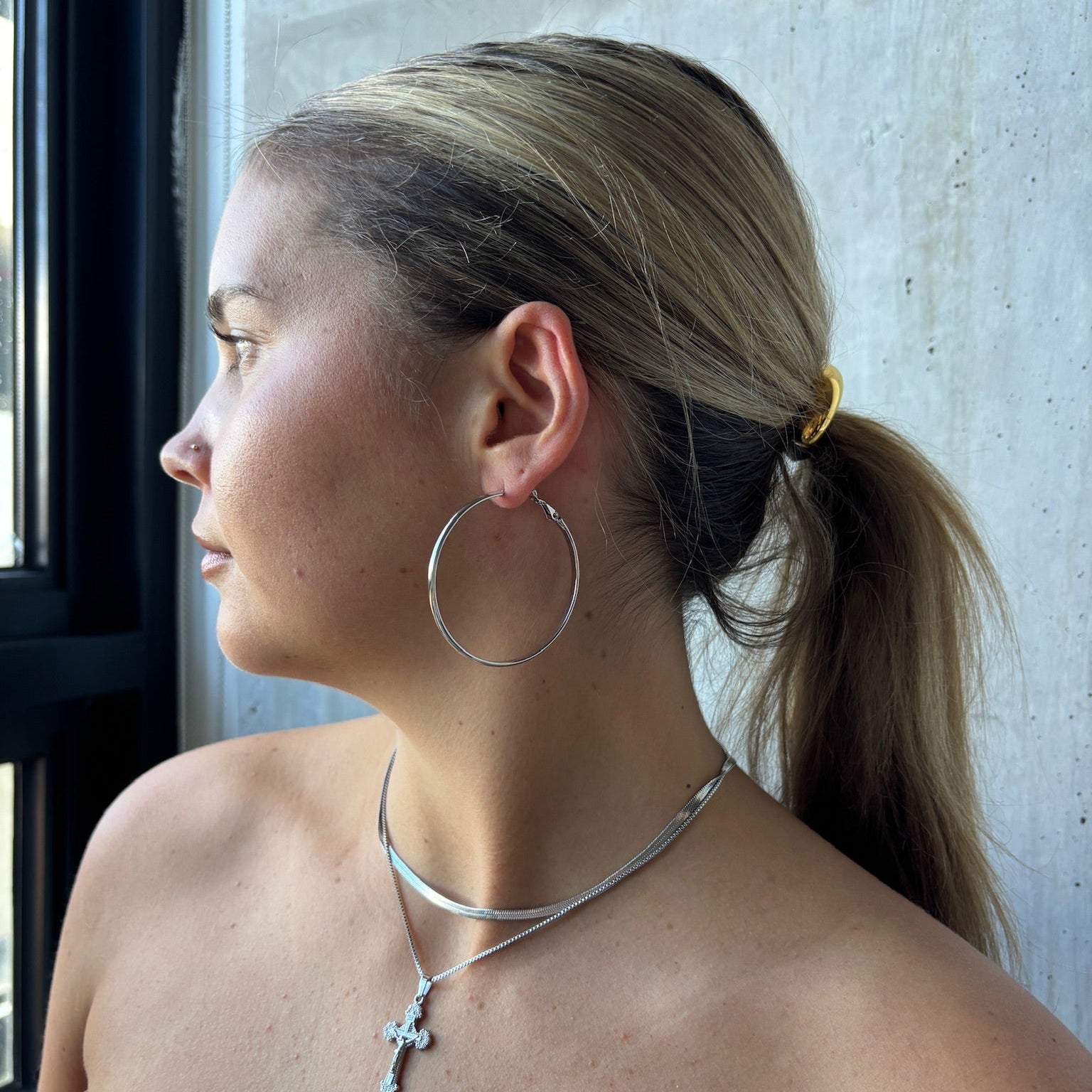 SOLEIL HOOPS SILVER