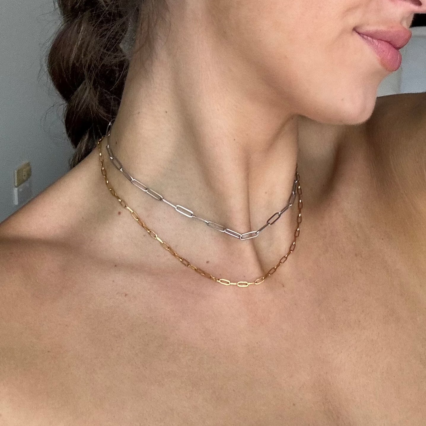 CHAIN LINK NECKLACE SILVER