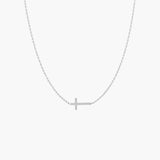 LEAH CROSS NECKLACE SILVER