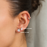ODETTE PEAR STUDS SILVER