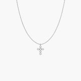ANASTASIA CROSS NECKLACE SILVER