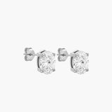 CLAUDETTE OVAL STUDS SILVER