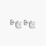 CLAUDETTE OVAL STUDS SILVER