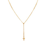 CROSS DROP NECKLACE GOLD - Aglaea Jewellery