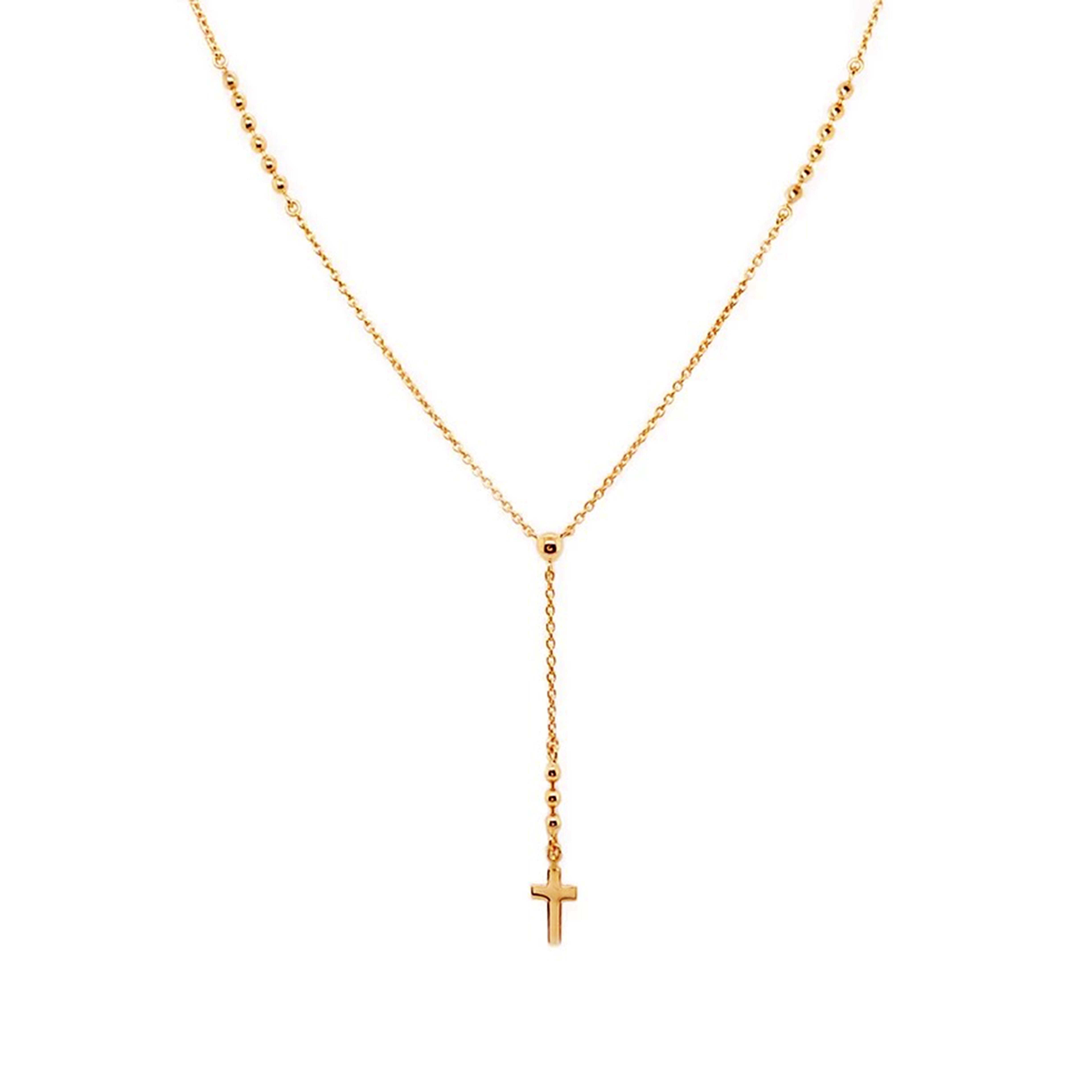 CROSS DROP NECKLACE GOLD - Aglaea Jewellery
