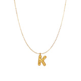 PUFFY INITIAL NECKLACE