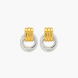 LEO EARRINGS TWO TONED