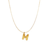 PUFFY INITIAL NECKLACE