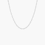 PAPERCLIP NECKLACE SILVER