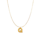 PUFFY INITIAL NECKLACE