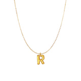 PUFFY INITIAL NECKLACE