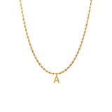 TWISTED INITIAL NECKLACE - Aglaea Jewellery