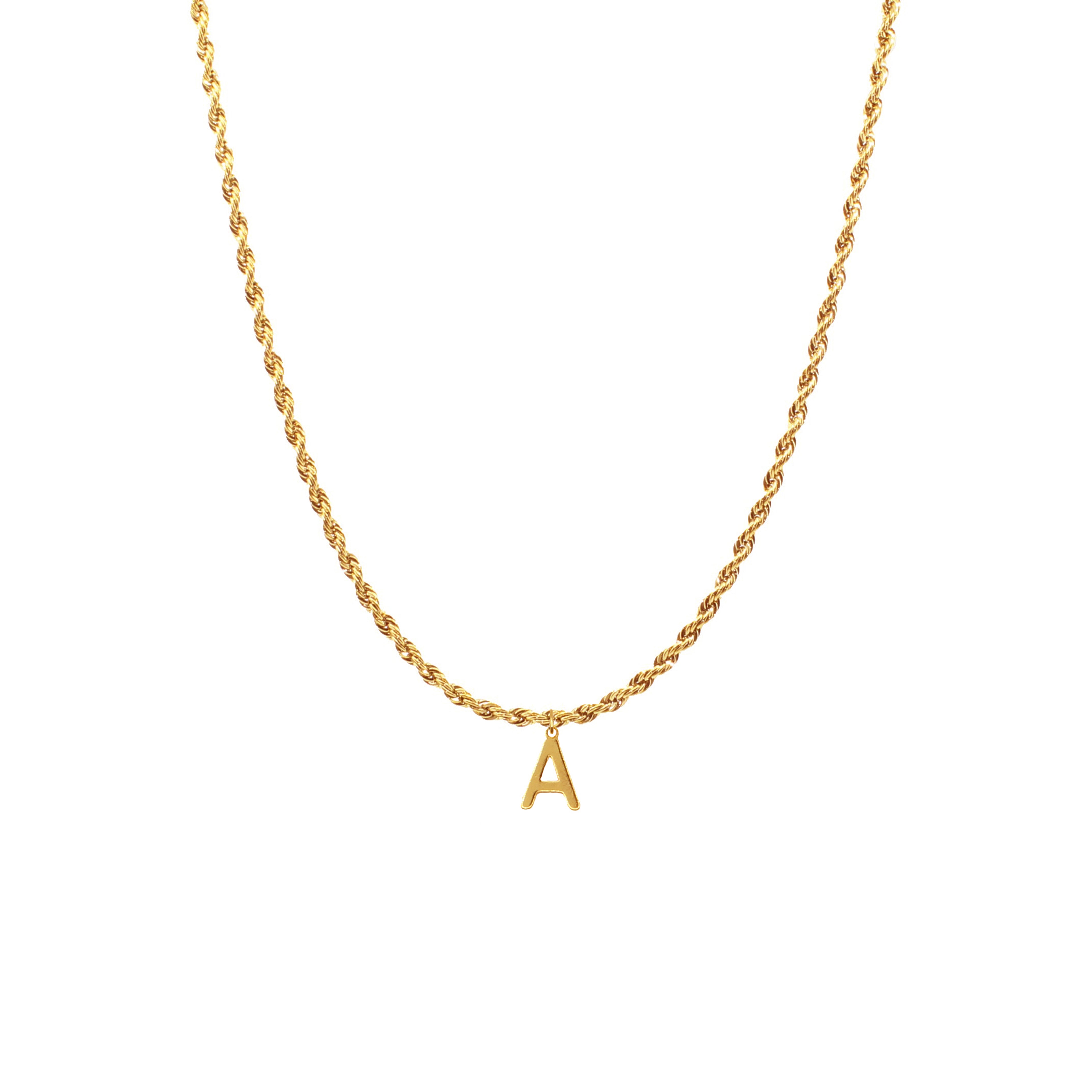 TWISTED INITIAL NECKLACE - Aglaea Jewellery