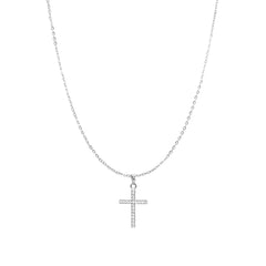 VALENTINA CROSS NECKLACE SILVER - Aglaea Jewellery