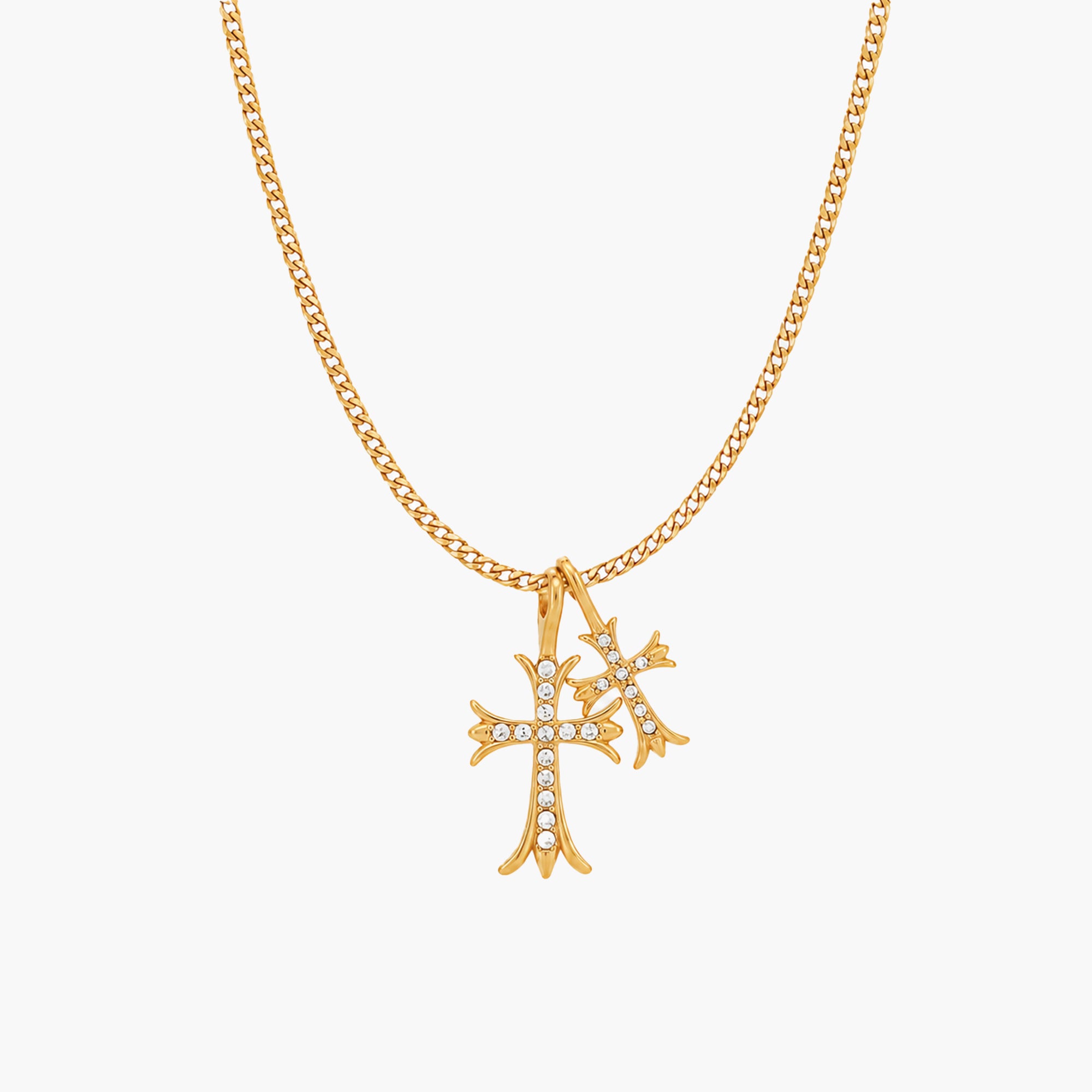 VALERIA CROSS NECKLACE GOLD