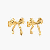 VIOLET RIBBON STUDS GOLD