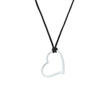 HEART ROPE NECKLACE SILVER