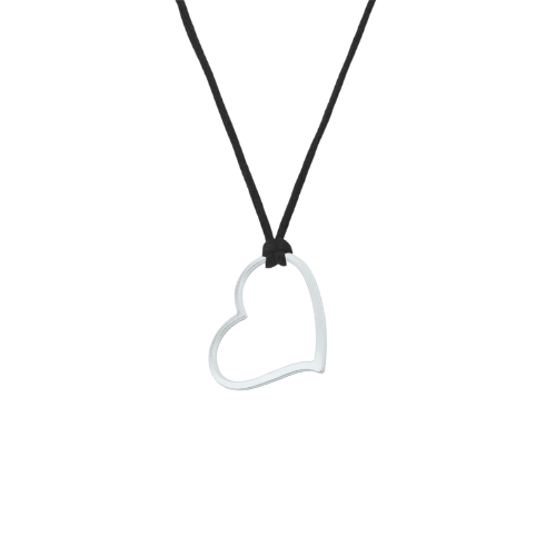 HEART ROPE NECKLACE SILVER - Aglaea Jewellery