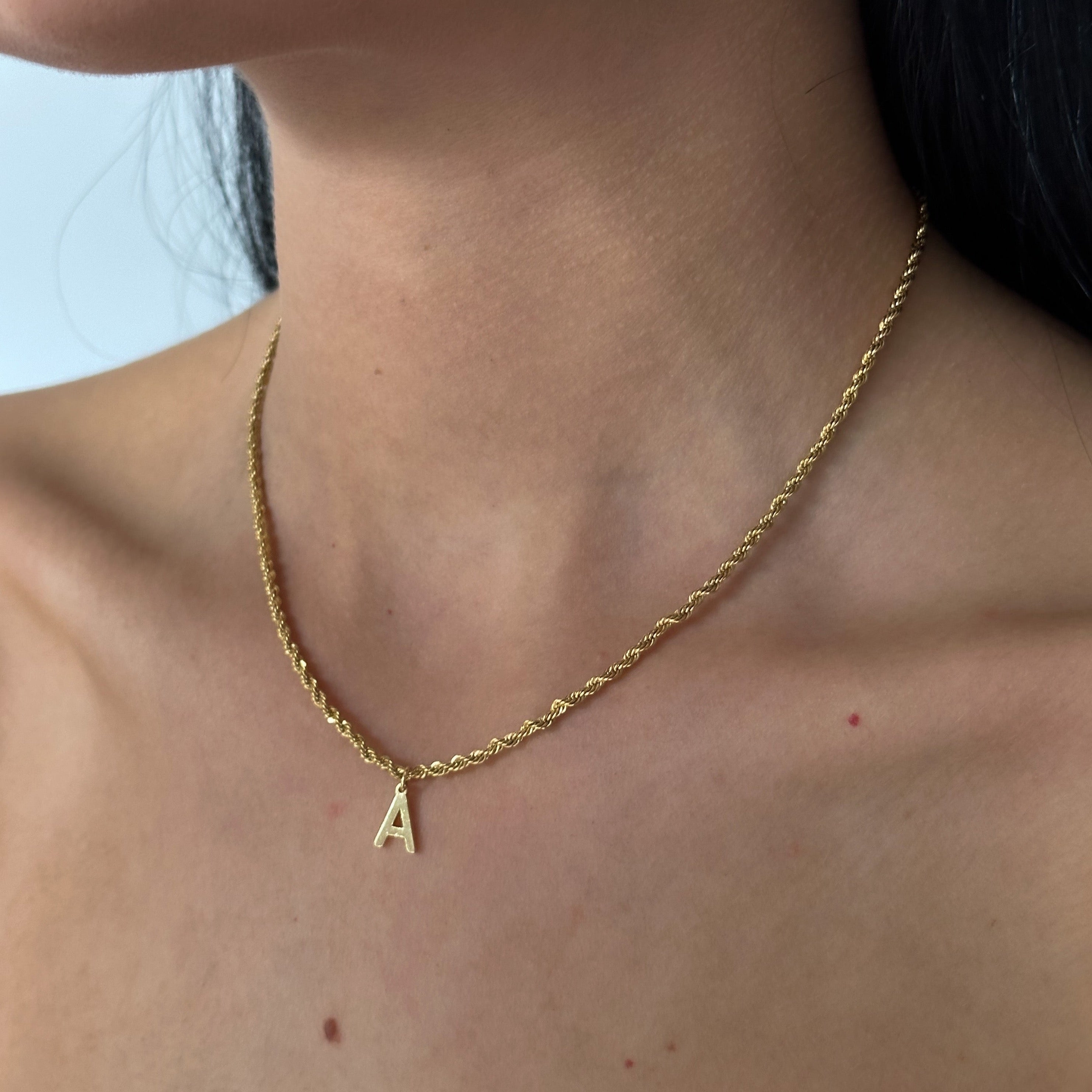 TWISTED INITIAL NECKLACE - Aglaea Jewellery