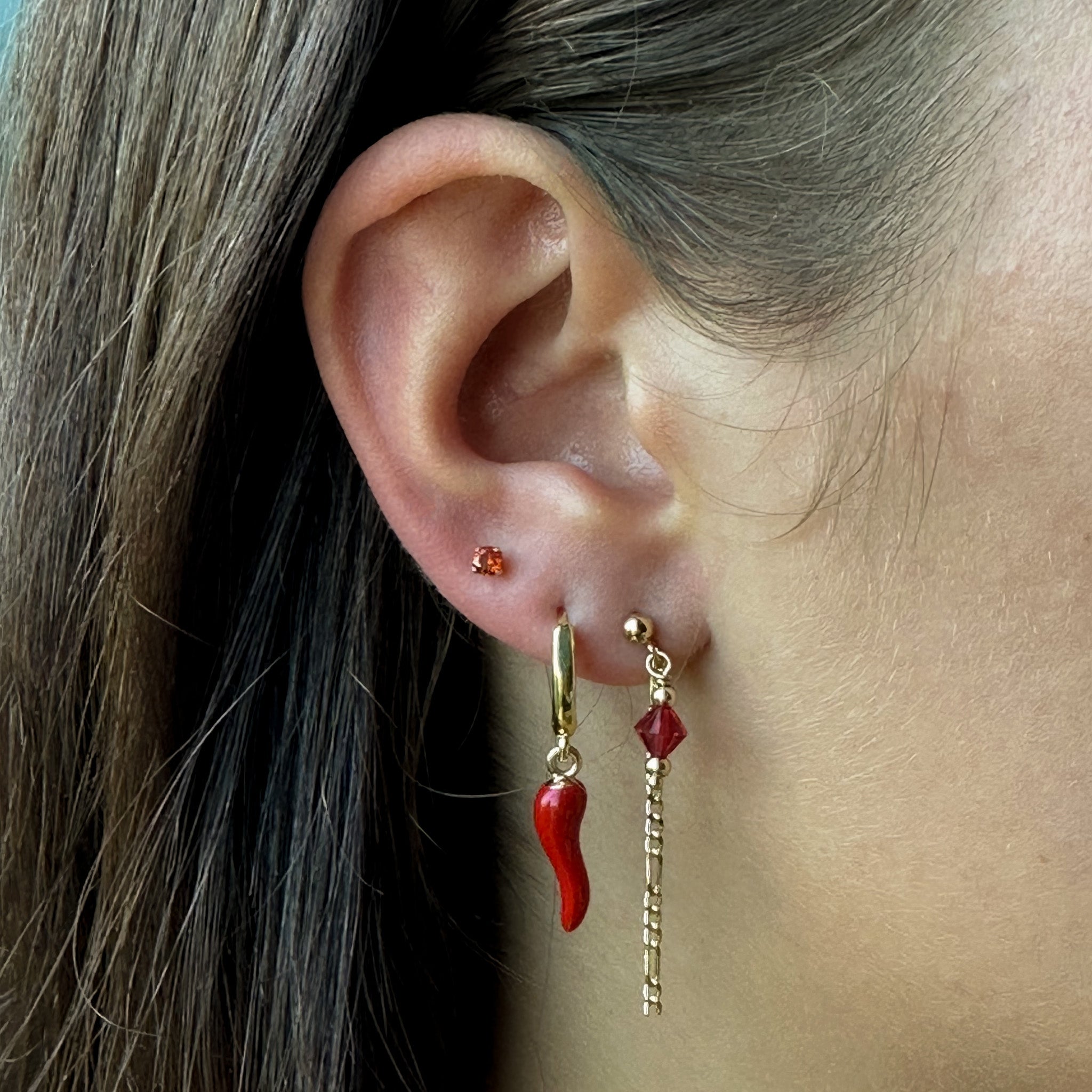 RUBY STUD EARRINGS - Aglaea Jewellery